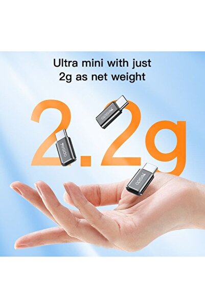 Dali Adaptor OTG, USB Type-C to Apple-compatible connector, 480 Mbps, Aluminum casing, Grey