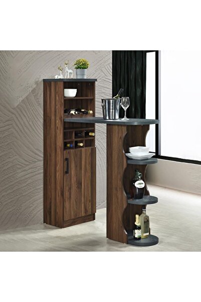 Danube Home خزانة نبيذ أندريه إل، مقاس 120.6×43×140 سم - فينياه ريفية من خشب ...