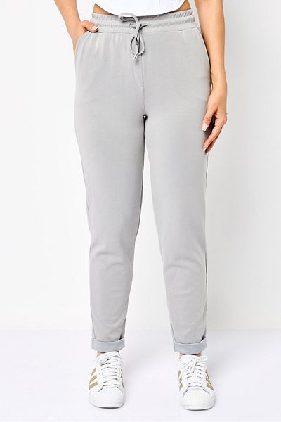Koton Women Regular Fit Drawstring Jogger Pants,Grey