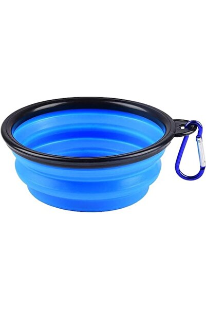 OEM Bol pliabil de călătorie pentru câini, silicon, albastru