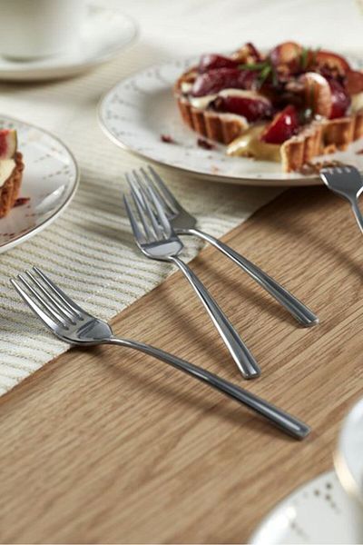 Tchibo 4 Pcs Stainless Party Forks, Silver