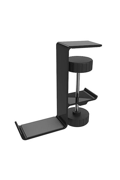 Dali Desk Stand for Bag and Headphones, Adjustable Clip, 64x26x93mm, Aluminum, Black