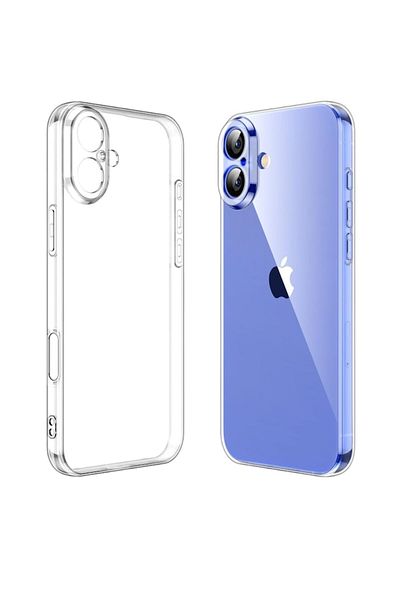 Dali Protective case compatible with Apple iPhone 16 Plus, Clear Silicone, camera coverage, Transparent