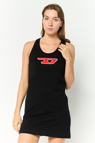 Diesel Women Brand Logo Mini Dress, Black