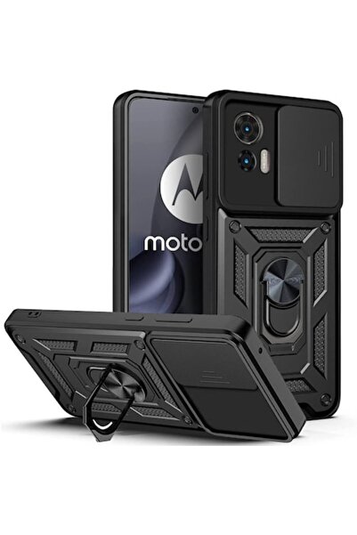 OEM Husă de protecție pentru Motorola Edge 30 Neo, rezistentă la impact, seria CamShield, G1407, termoplastică, neagră