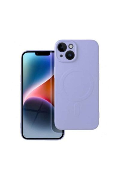 Dali Protective Case Compatible with Apple iPhone 14, Silicone MagSafe, Purple