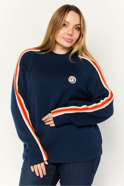 Michael Kors Ellesse x Michael Kors Women Sportswear Fit Long Sleeves Outdoor Sweater, Navy
