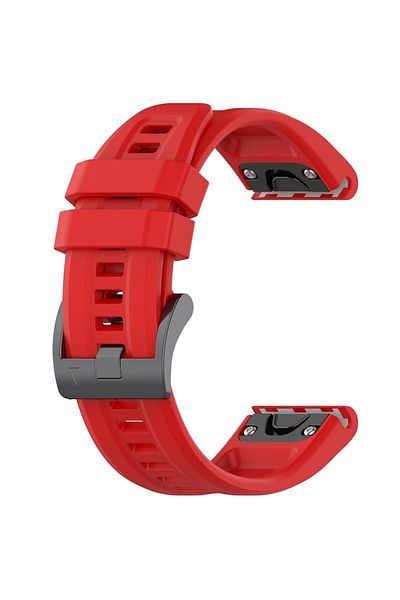 Dali Silicone Watch Strap QuickFit 20mm, Dali, Red, Medium, Water-Resistant