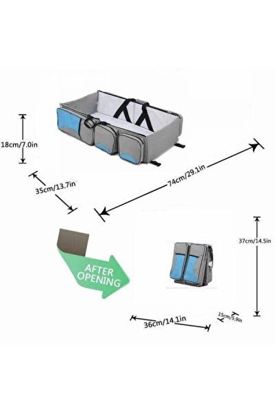OEM Geantă multifuncțională de călătorie pentru bebeluși, albastră