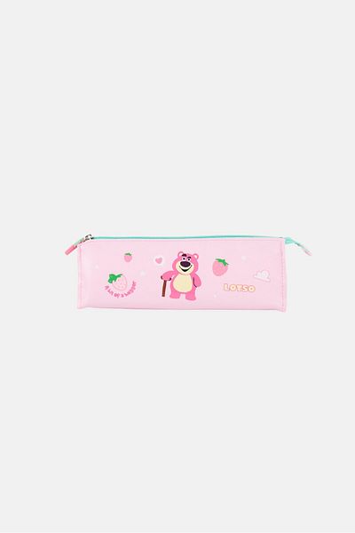 Disney Kids Girl Lotus Graphic Print Pencil Bags, Pink