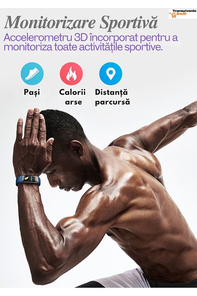 Transylvania eDeal Transylvania eDeal Waterproof Fitness Bracelet, IP67, Health Tracker, ECG+PPG, Oxygen Measurement