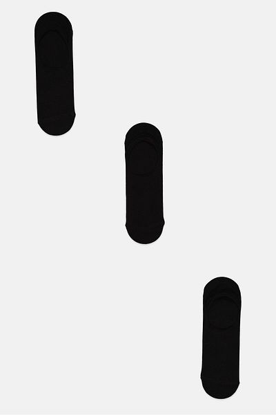 Nicce Men 1 Pair Brand Logo Invisible Socks, Black
