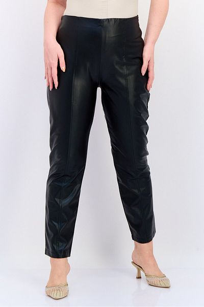 Koton Women Regular Fit Solid Straight Leg Pants, Black