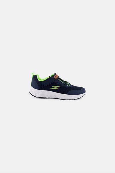 SKECHERS Kids Boy Go Run Consistent Transitioner Velcro Closure Running Shoes, Navy