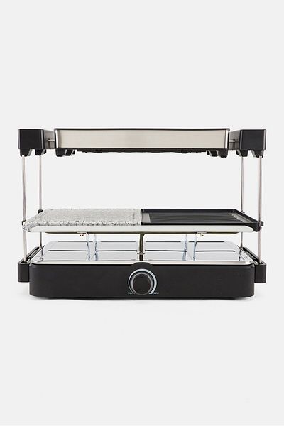 Tchibo Trebs Raclette With Extractor Hood And Stone, Black
