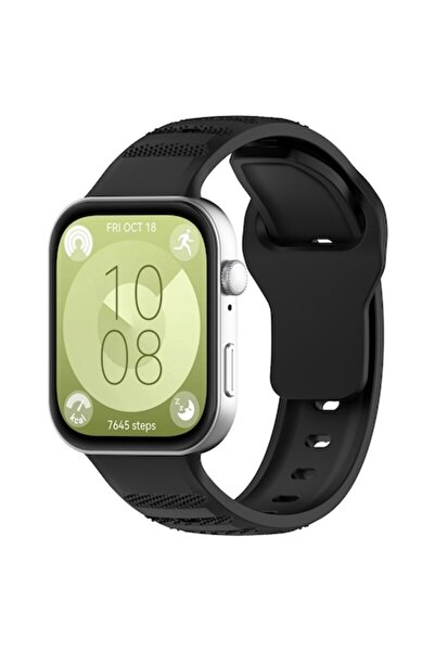 Dali Curea de ceas din silicon compatibilă cu Huawei Watch Fit 3, neagră