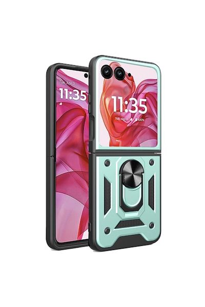 Dali Husă de protecție compatibilă cu Motorola Razr 50 Ultra, seria CamShield, inel magnetic, verde