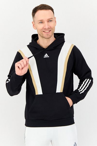 adidas Men Sportswear Fit Long Sleeve Outdoor Hoodie, Black