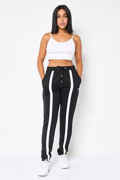 Ellesse Women Regular Fit Brand Logo Track Pants, Black