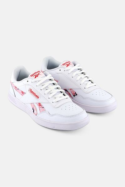 Reebok حذاء تنس كورت أدفانس برباط للنساء، أبيض