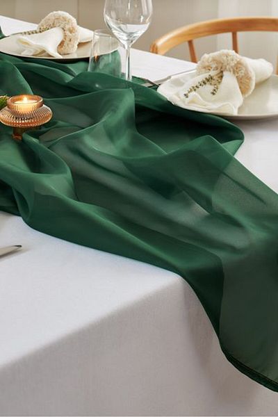 Tchibo Organza Table Cloth 150 x 275 cm, Green