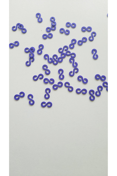 moistrid 50 штук S-подібних гачків - кольорові гумові браслети - застібки для виготовлення біжутерії, з'єднувальні гачки Apart