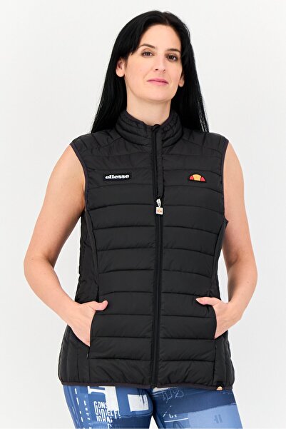 Ellesse سترة نسائية رياضية بدون أكمام مناسبة للخارج، باللون الأسود