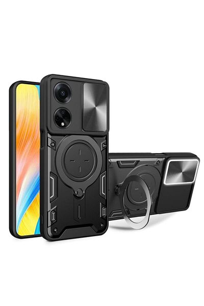 Dali Protective Case Compatible with Oppo A98 5G, CamGuard Pro, Stand Ring, Camera Protection, Reinforced