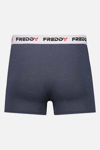 FREDDY بوكسر رجالي بشعار العلامة التجارية، أزرق داكن