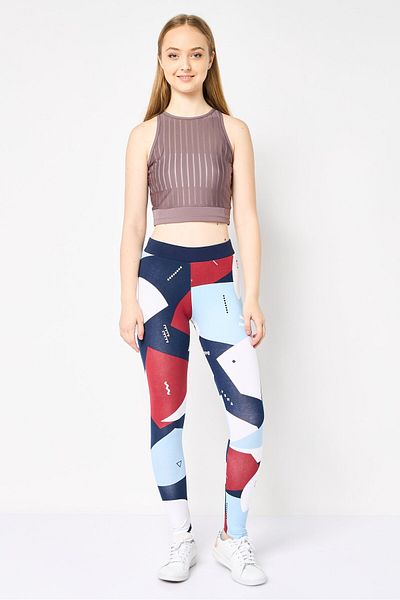 Reebok Women Sportswear Fit Pull On Training Leggings, Multicolor