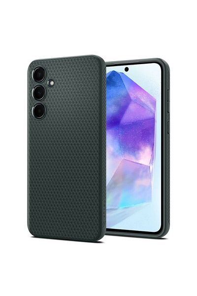 Dali Protective Case Compatible with Samsung Galaxy A55 5G, Liquid Air, Textured, TPU, Dark Green