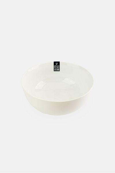 BIA Cordon Bleu Glazed Porcelain Solid Serving Bowl, White