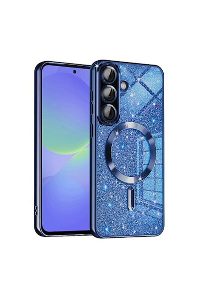 Dali Luxury Glitter Protective Case for Samsung Galaxy A36 5G/A56 5G, Transparent-Blue