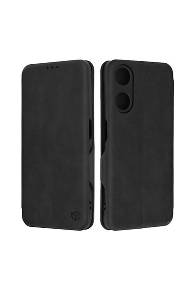 Dali Protective Flip Cover Case Compatible with Oppo A58 5G/A78 5G, Safe Wallet Plus, -Leather, Black