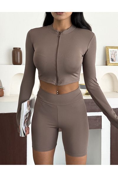 Edsize Slim Fit High Waist Recovery Crop Seamless Women's Tights Set