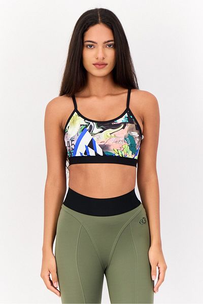 Reebok Women Non Padded Sleeveless Training Sports Bra, Multicolor