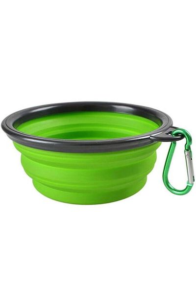 dalip Foldable Silicon Bowl for Dogs and Cats, 300ml Capacity, 13cm Diameter, Green