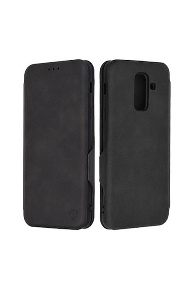 Dali Protective Flip Cover for Samsung Galaxy A6 Plus 2018, Safe Wallet Plus, Leather, Black