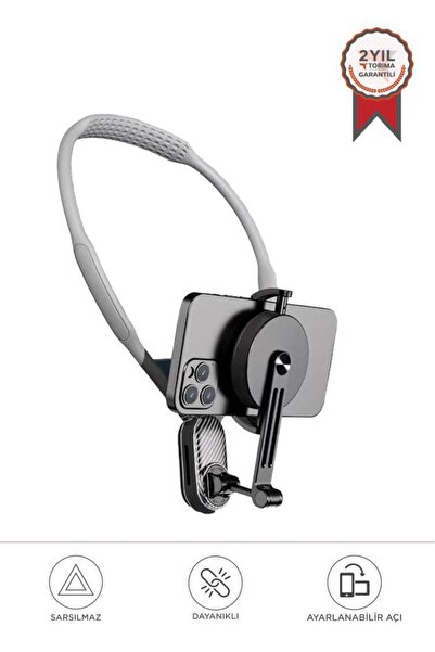 Torima Telefon Tutucu Boyuna Asılabilen Manyetik Tutucu JX058 Gri