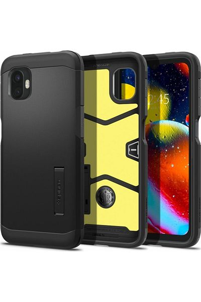 Spigen Protective Case Compatible with Samsung Galaxy Xcover 6 Pro, Tough Armor, with Stand, TPU, Black