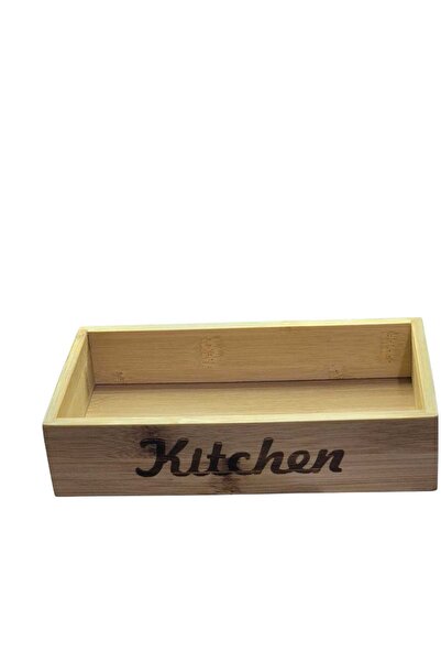 Eşya Dünyası Bamboo Table Top Portable Sauce Bowl and Napkin Holder, Bamboo Countertop Ketchup,-Mayonnaise and Mustard