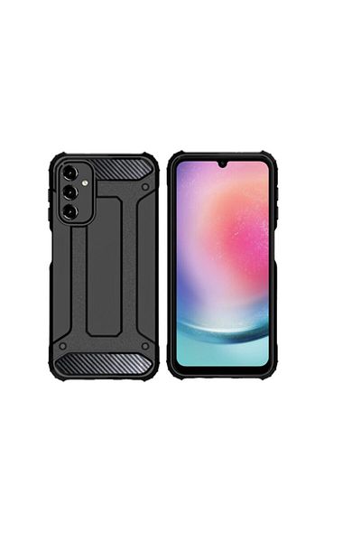 dalip Protective Case Compatible with Samsung Galaxy A24, Thunder Case, Silicone, Black