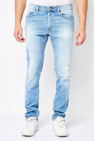 Diesel Men Slim Fit Washed Stretchable Denim Jeans, Blue