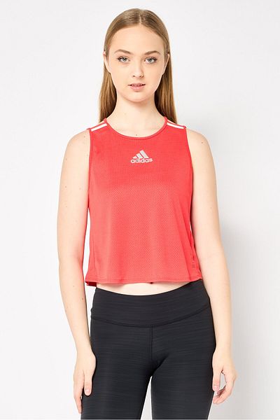 adidas Women Sportswear Fit Sleeveless Running Tank Top, Red