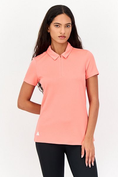 adidas Women Sportswear Fit Short Sleeve Outdoor Polo, Coral