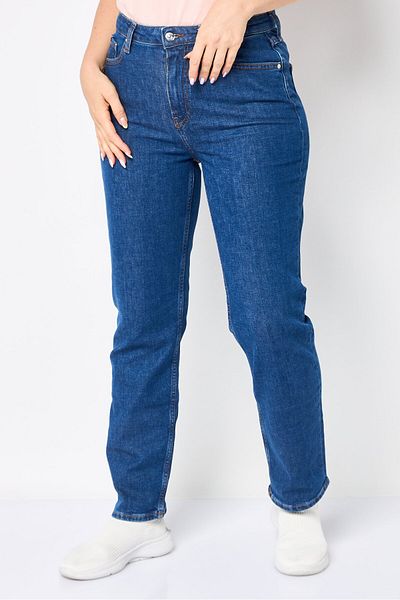 Tommy Hilfiger Women Straight Fit Washed Stretchable Denim Jeans, Blue