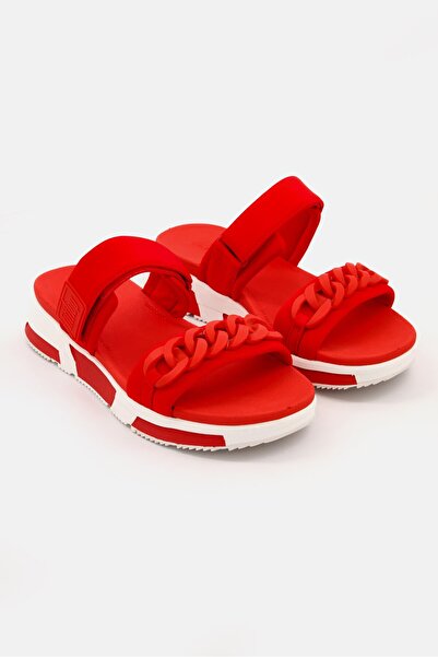 Fitflop Women Heda Chain Slides Sandals, Red