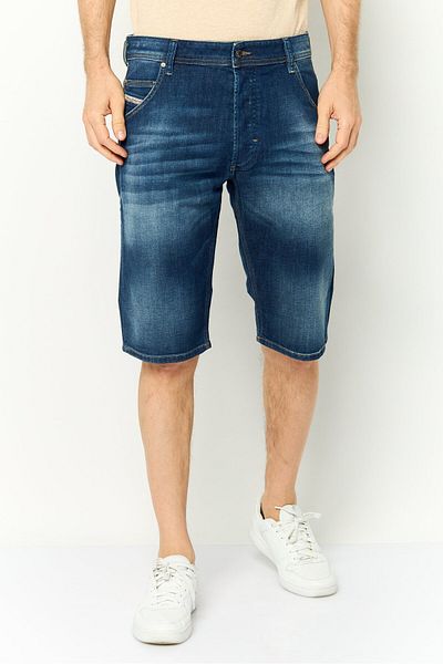 Diesel Men Regular Fit Washed Denim Shorts, Blue