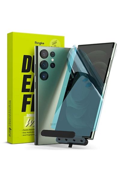 Dali Screen Protector Ringke Compatible with Samsung Galaxy S23 Ultra, Easy WingFull, Set of 2, Installat
