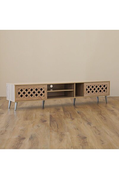 Danube Home Como TV Unit - Up to 55 Inches - Sonoma Oak L160xW40xH44cm